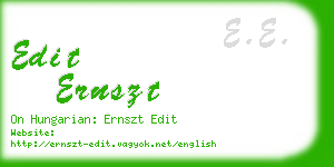 edit ernszt business card